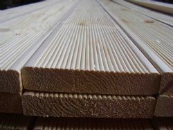 Pine chemically pressure treated pine decking